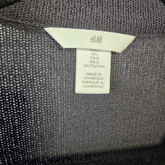 H&M Knit Collared Short Sleeve Sweater Top Relaxed Fit Size Large - Picture 5 of 7